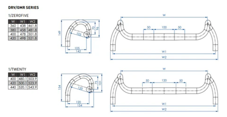 Gravel PROFILE DESIGN DRV/GMR Drop 120 τιμόνι