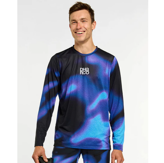 DHARCO RACE VORTEX Long Sleeve Jersey Black/Purple