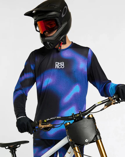 DHARCO RACE VORTEX Long Sleeve Jersey Black/Purple