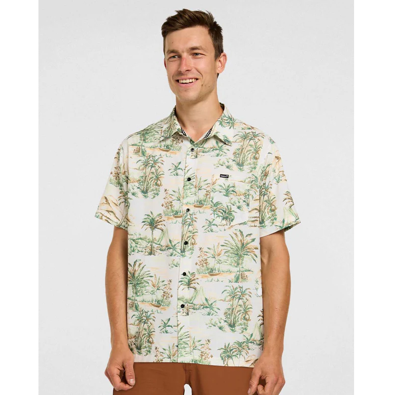 DHARCO TECH LOST Κοντομάνικο πουκάμισο μπεζ/χακί