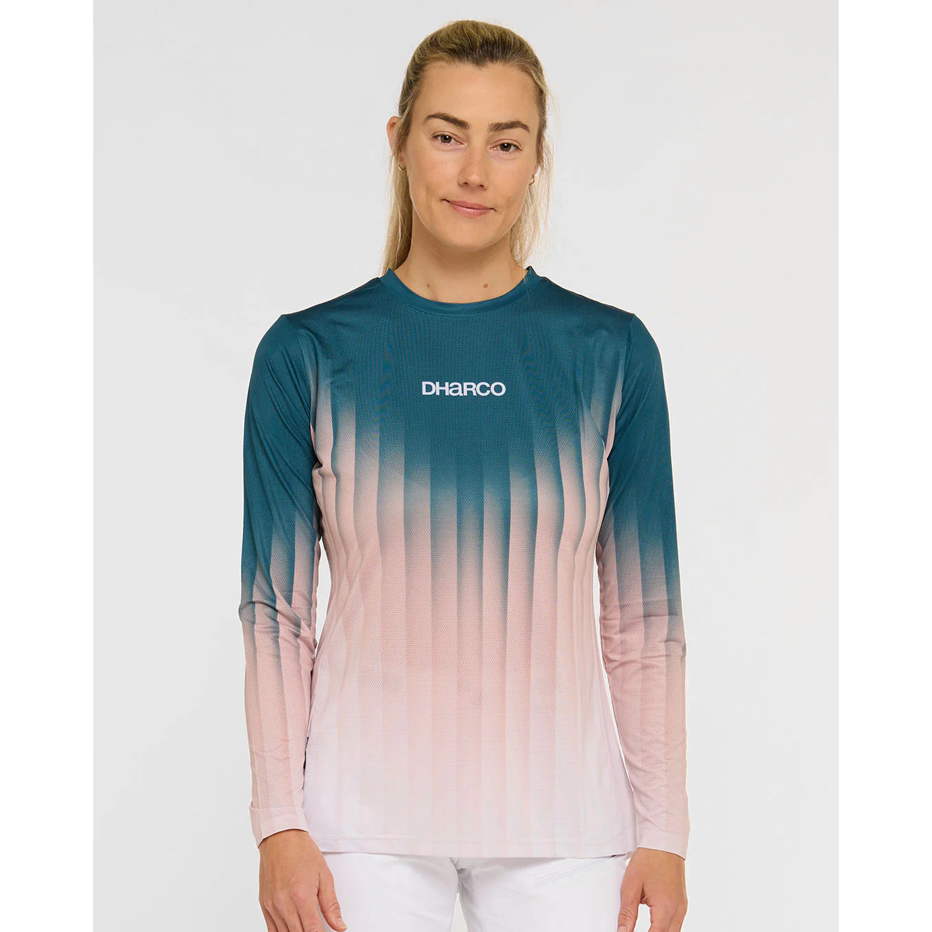 Γυναικείο DHARCO RACE DUSTY PRISM Long Sleeve Jersey Μαύρο/Ροζ