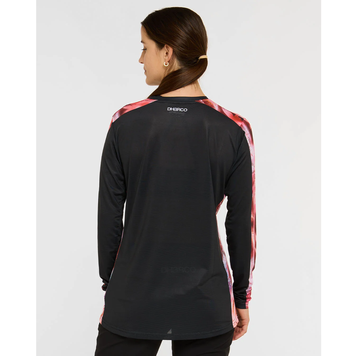 Γυναικείο DHARCO RACE NEBULA Long Sleeve Jersey Μαύρο/Ροζ