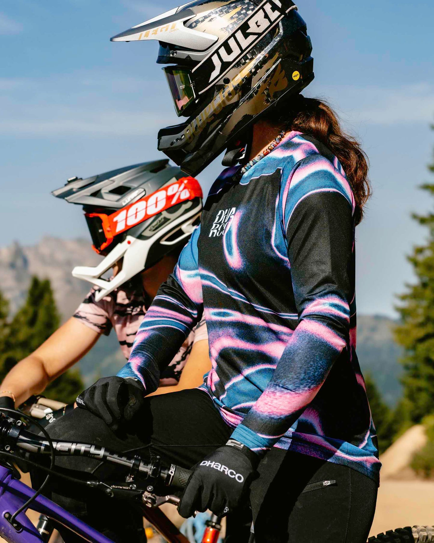 Women's DHARCO RACE AURORA Long Sleeve Jersey Black/Pink