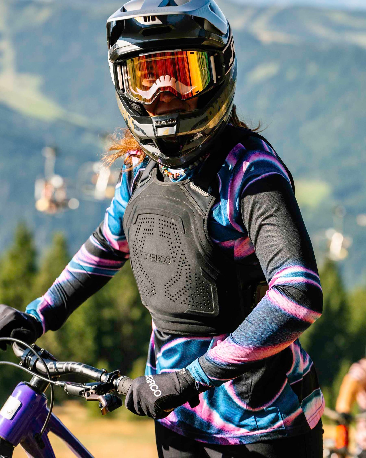 Women's DHARCO RACE AURORA Long Sleeve Jersey Black/Pink