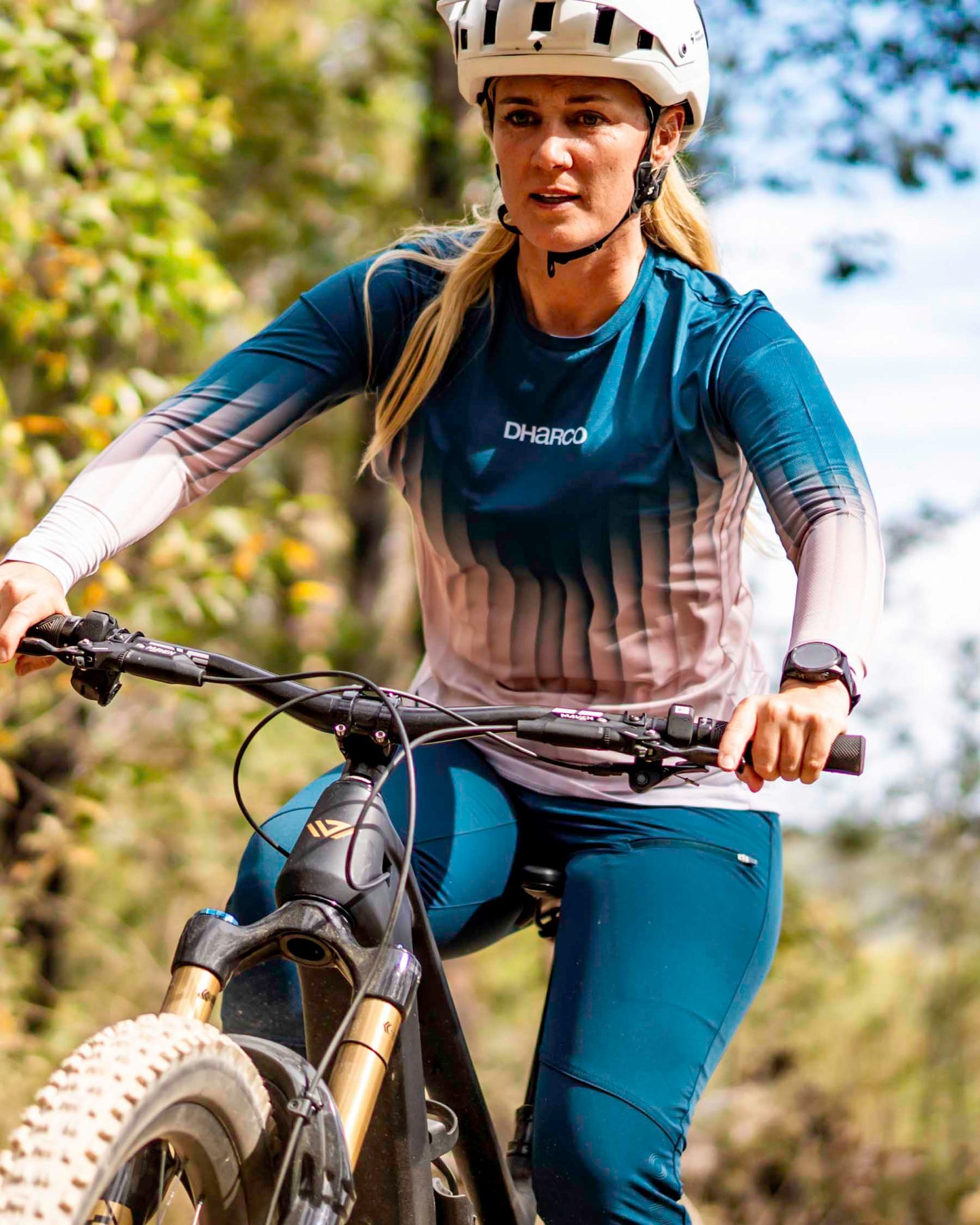 Γυναικείο DHARCO RACE DUSTY PRISM Long Sleeve Jersey Μαύρο/Ροζ