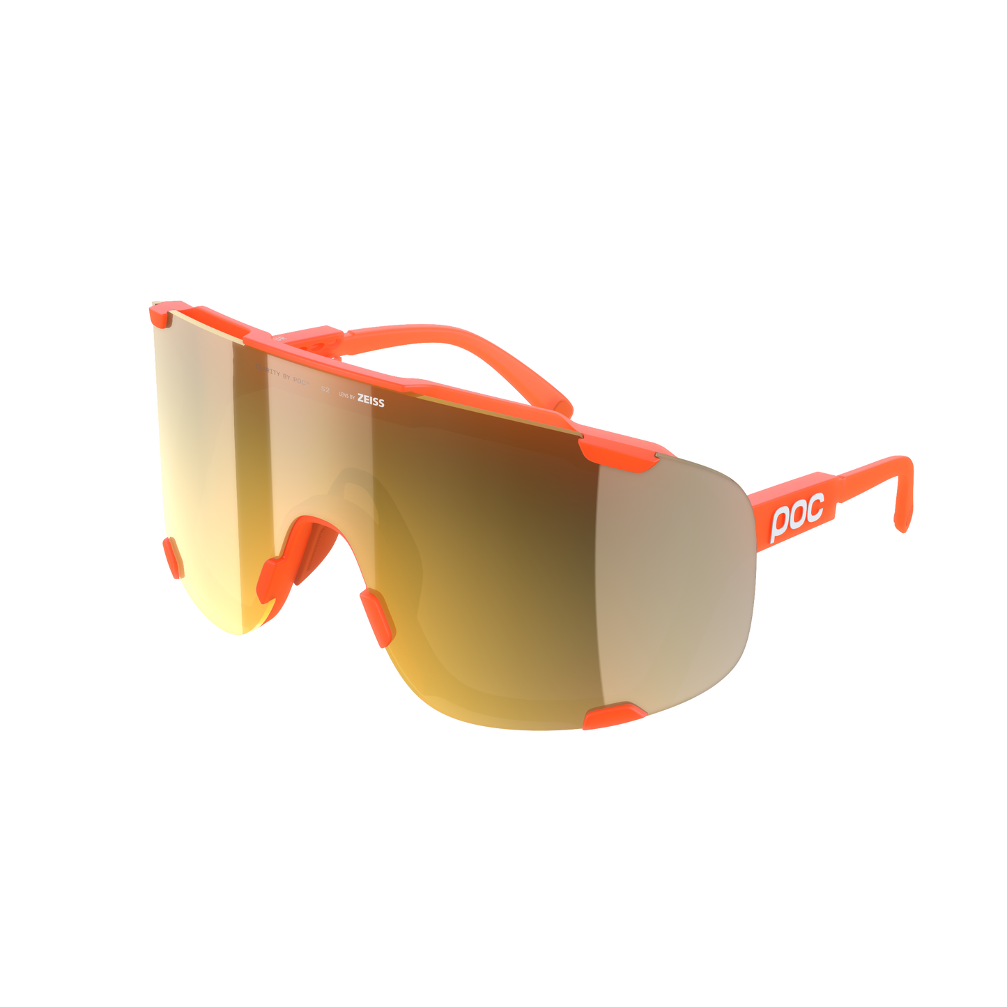 POC DEVOUR WF + Orange Fluo Translucent/Clarity Road/Partly Sunny Gold Goggles