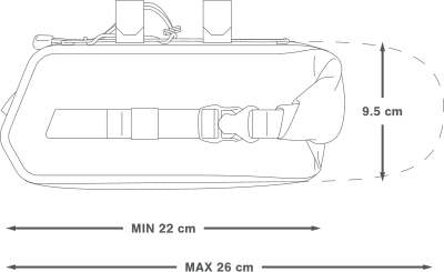 APIDURA RACING AEROBAR PACK 2.5 L τσάντα τιμονιού μαύρο