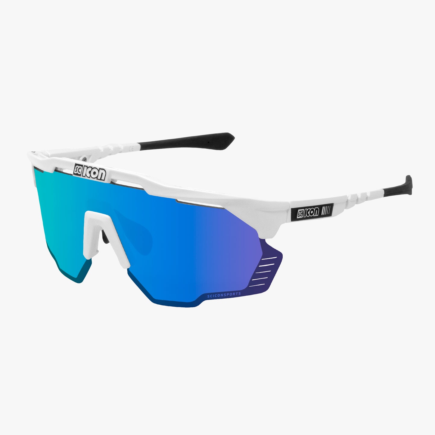 Γυαλιά ηλίου SCICON AEROSHADE KUNKEN Λευκό Multimirror Μπλε