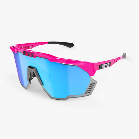 Goggles SCICON AEROSHADE KUNKEN Fluo Pink Multimirror Blue
