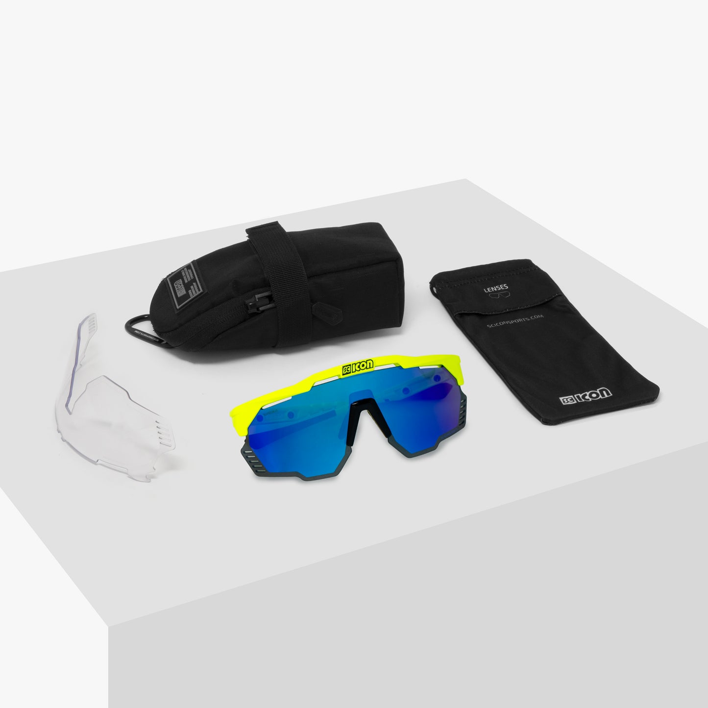 Γυαλιά SCICON AEROSHADE KUNKEN Fluo κίτρινο Multimirror μπλε