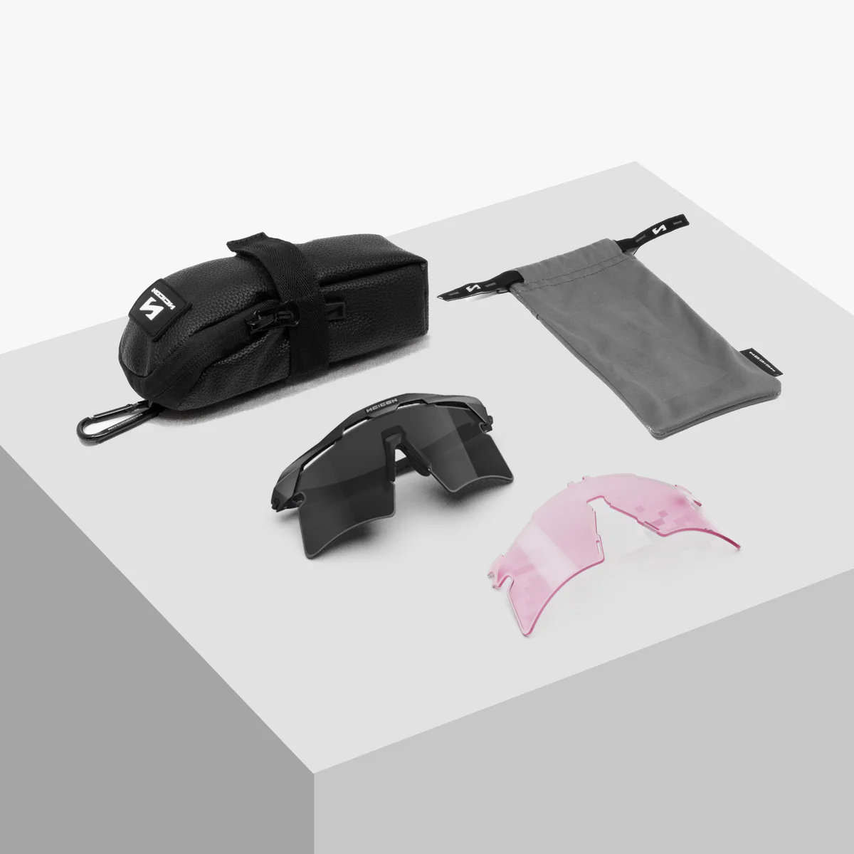 SCICON AEROSHADE 2.0 TITANIUM White Metal Glasses Smoke Black + Pink