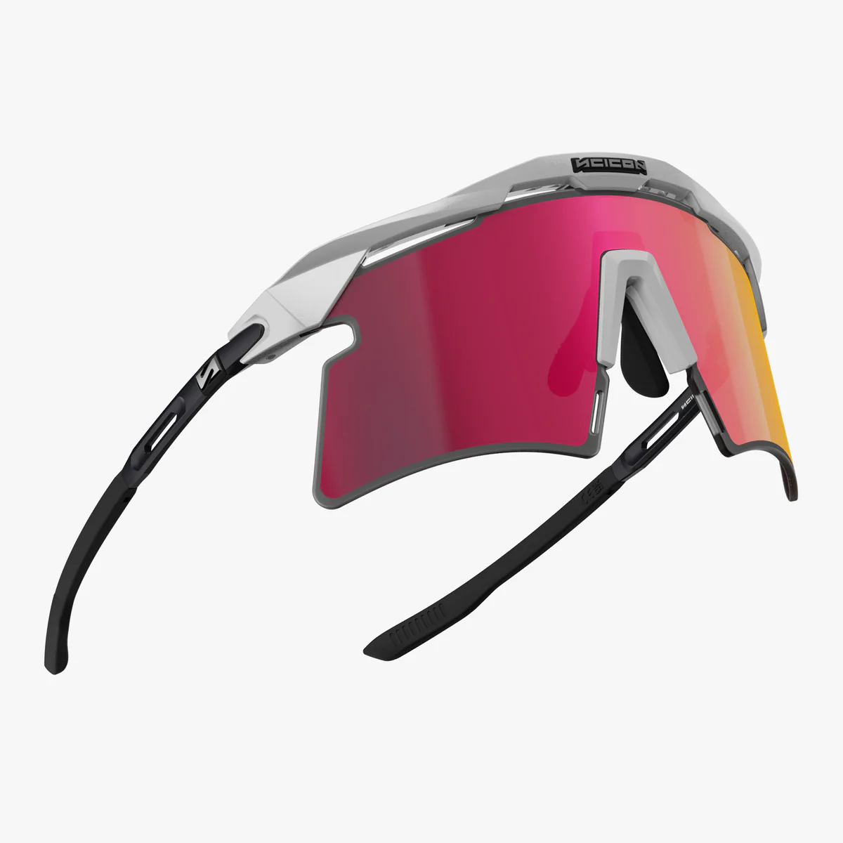 SCICON AEROSHADE 2.0 TITANIUM White Metal Multimirror Sunburts + Pink Goggles