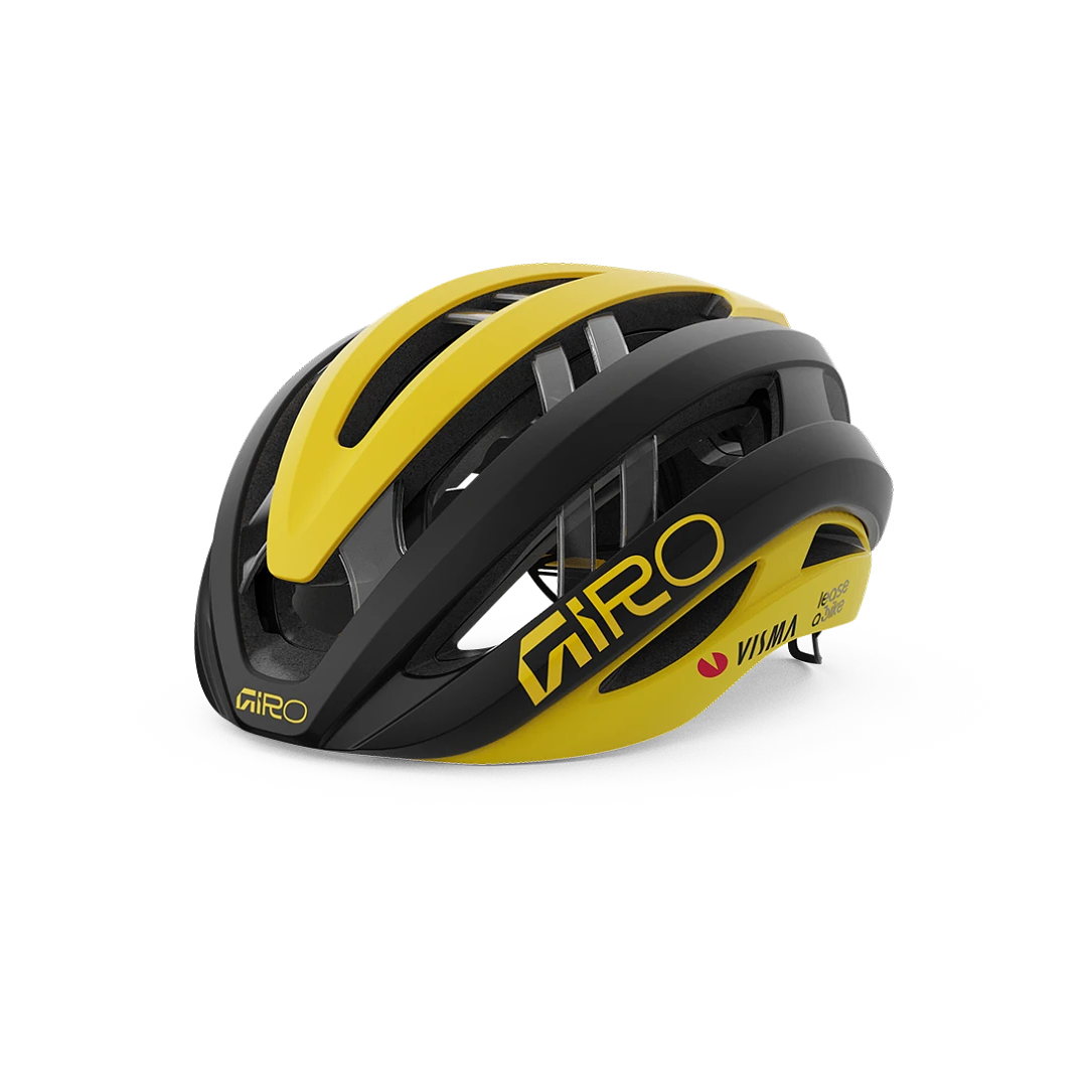 GIRO ARIES MIPS SPHERICAL VISMA LEASE A BIKE Road Helmet Black/Yellow