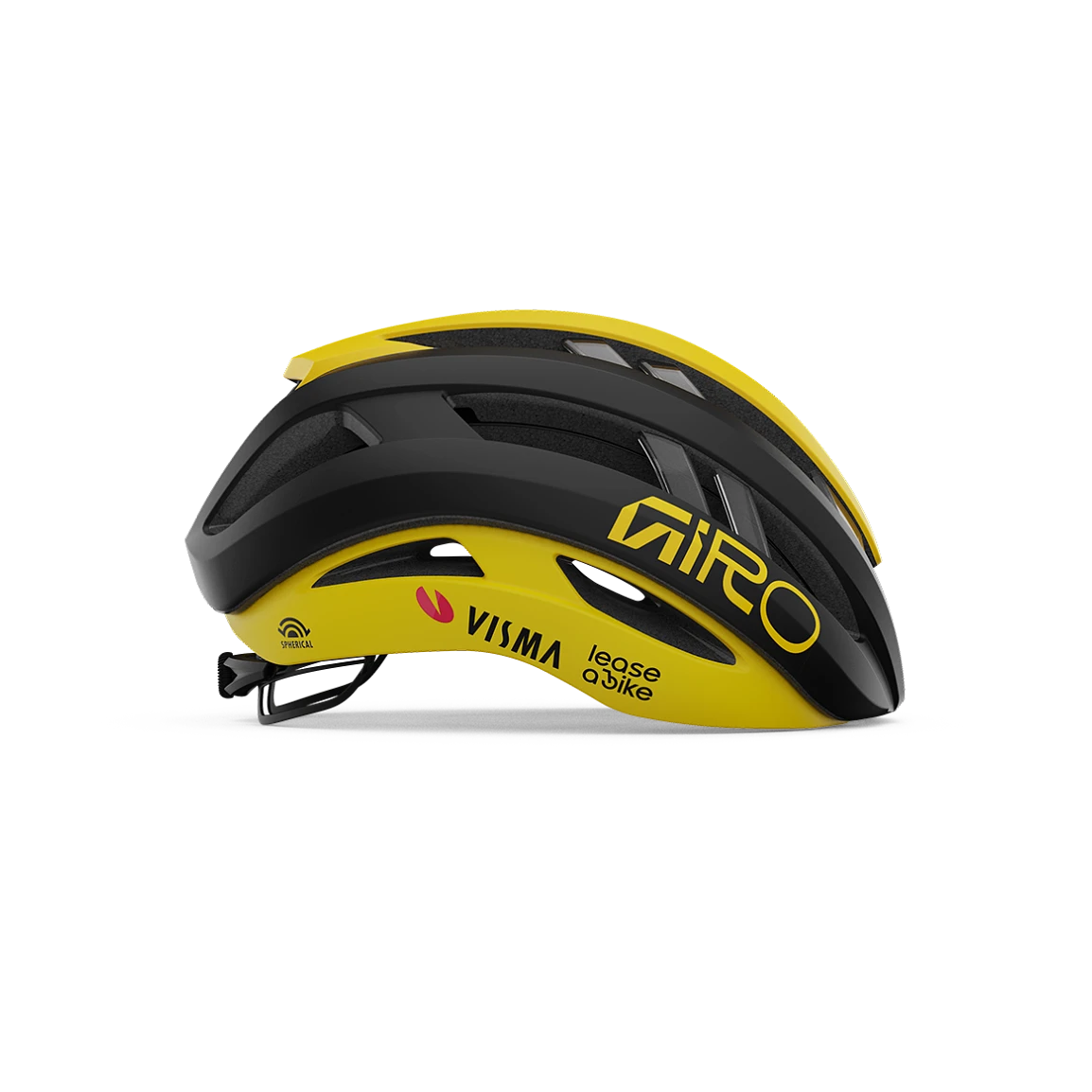 GIRO ARIES MIPS SPHERICAL VISMA LEASE A BIKE Road Helmet Black/Yellow