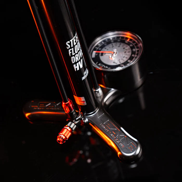 LEZYNE STEEL FLOOR DRIVE 3.5 HV γκρι αντλία ποδιών
