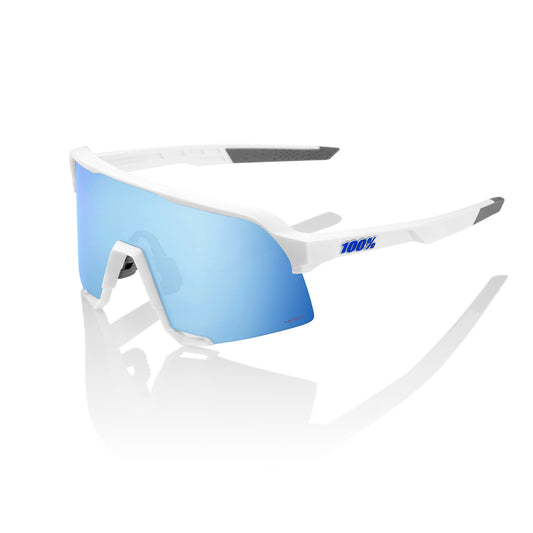 100% S3 Matte White Hiper Multilayer Mirror Blue γυαλιά γυαλιών
