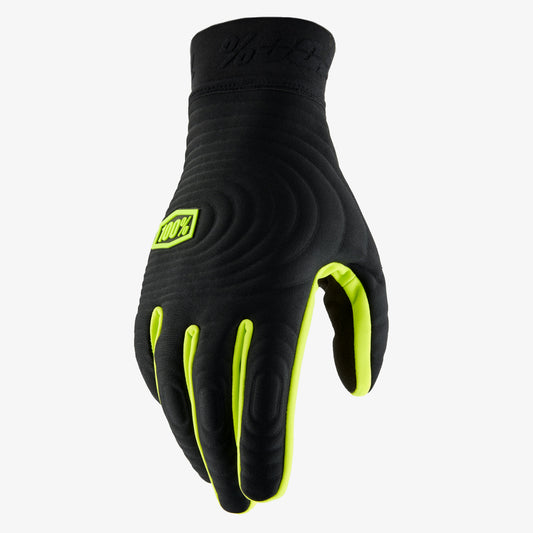 Γάντια 100% BRISKER XTREME Μαύρο/Κίτρινο