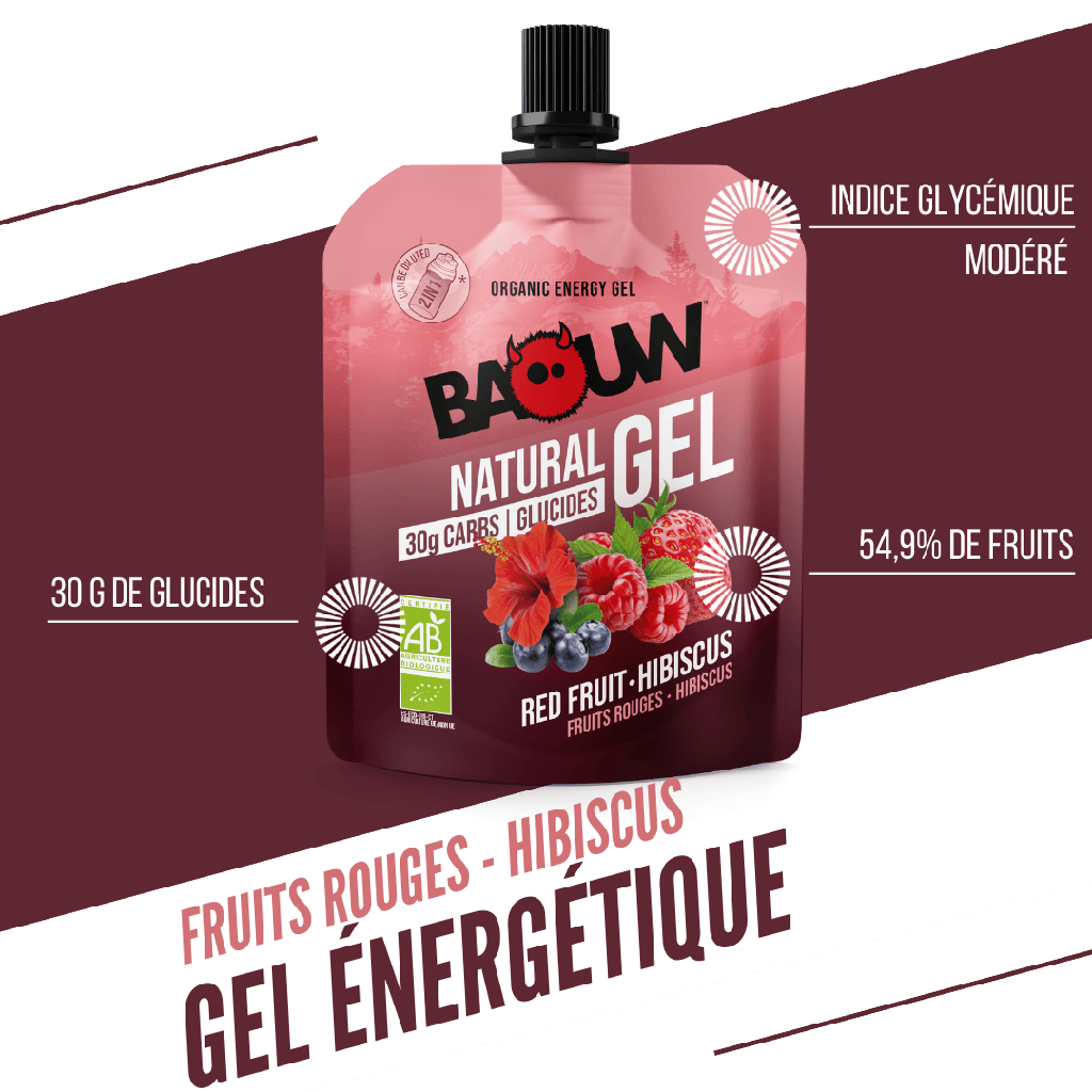 BAOUW Organic Energy Gel Κόκκινα Φρούτα-Ιβίσκος (85g)