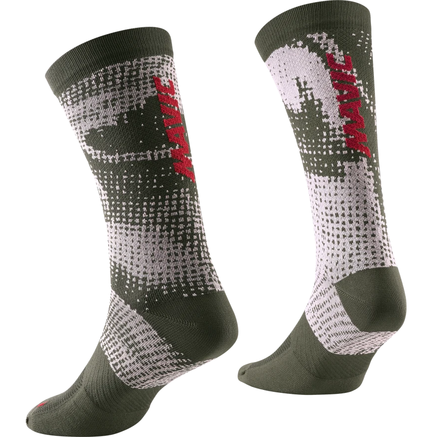 MAVIC ESSENTIAL GRAPHIC Khaki/Rose Socks