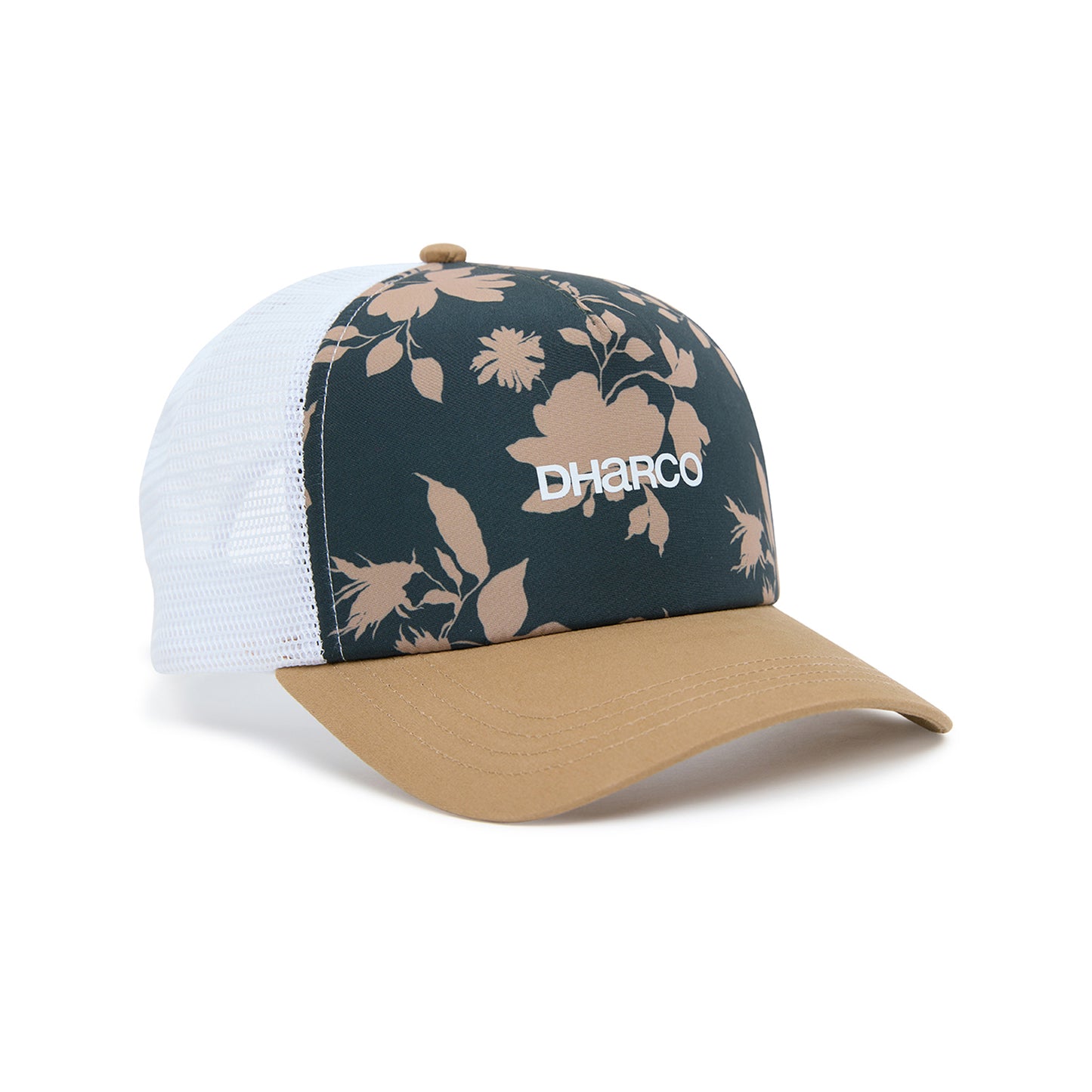 DHARCO CURVED PEAK TRUCKER Cap καφέ/λευκό