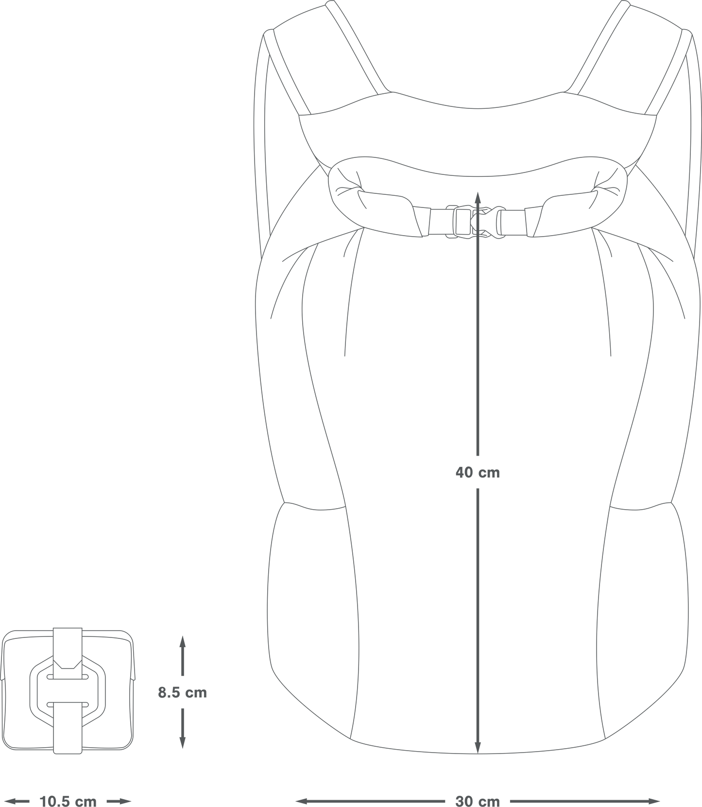 Εξαιρετικά συμπιέσιμο σακίδιο APIDURA PACKABLE BACKPACK 13 L Γκρι