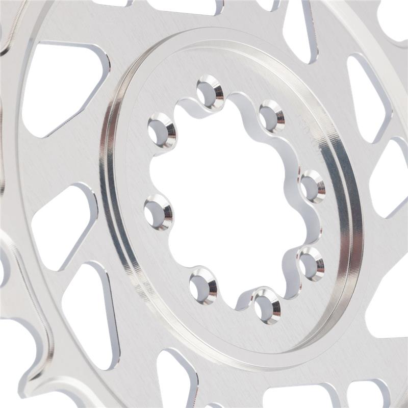 Μονοδακτύλιος αλυσίδας BURGTEC THICK THIN 12V Boost Direct Mount 8 βίδες T-Type Narrow Wide Offset 3mm Silver