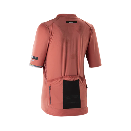 Women's LEATT MTB ENDURANCE 5.0 CARGO Short Sleeve Jersey Red