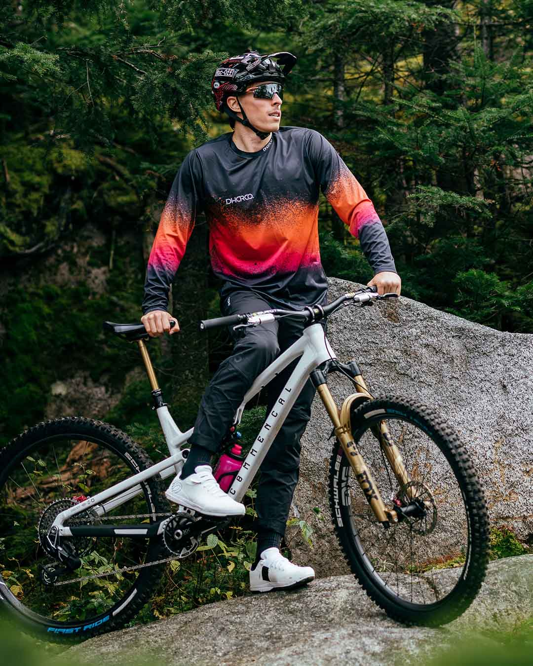 DHARCO RACE BLACK SNAKE Long Sleeve Jersey Black/Orange