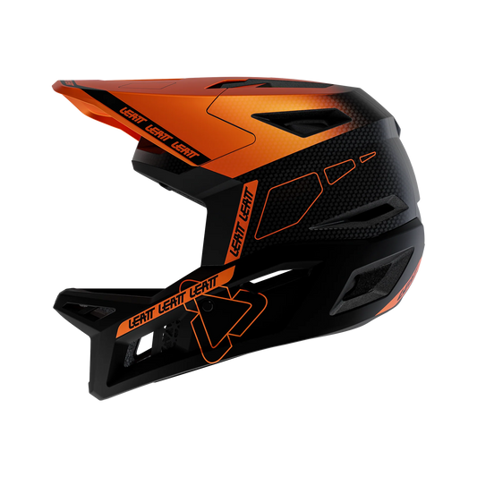 MTB Helmet LEATT GRAVITY 6.0 CARBON GLOW Black/Orange