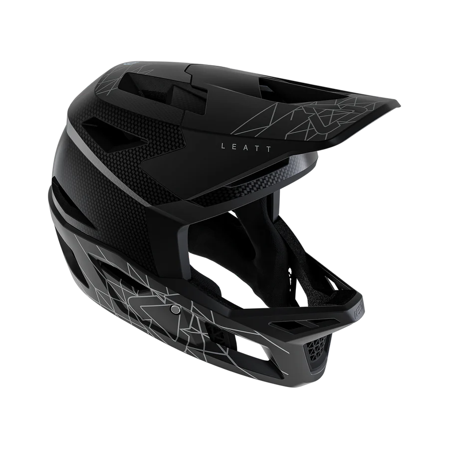 LEATT GRAVITY 6.0 CARBON STEALTH MTB κράνος Μαύρο/γκρι