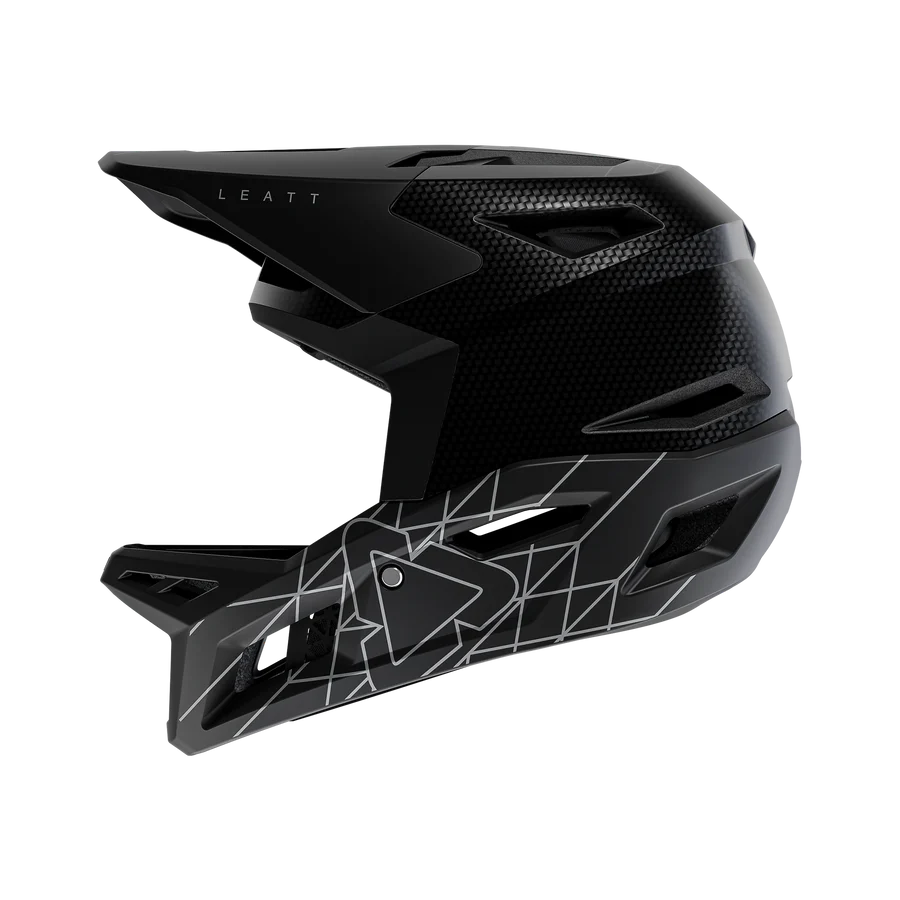 LEATT GRAVITY 6.0 CARBON STEALTH MTB κράνος Μαύρο/γκρι