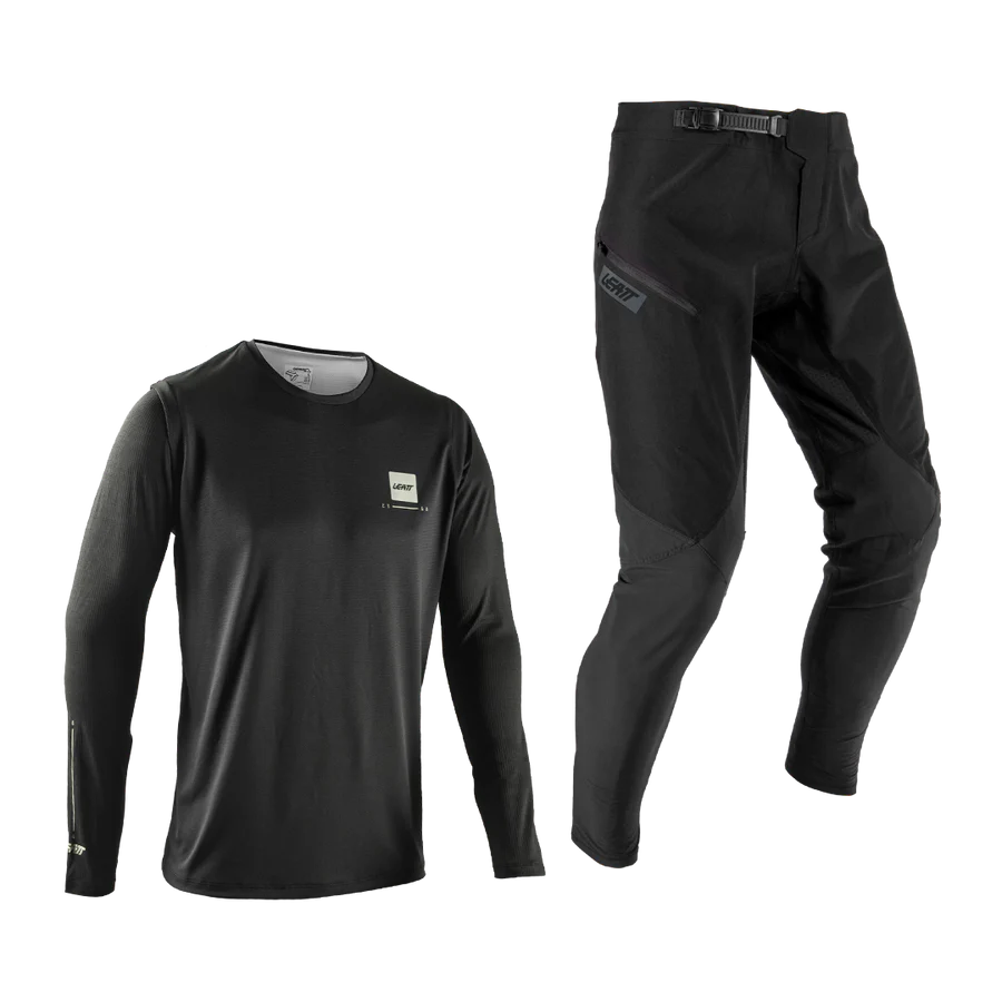 LEATT MTB GRAVITY 1.0 Jersey + Pants Kit Μαύρο