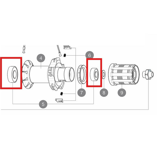 ΡΟΥΛΕΜΆΝ MAVIC ΠΊΣΩ ΠΛΉΜΝΗ 8X22X7 + 12X28X8 608 + 6001