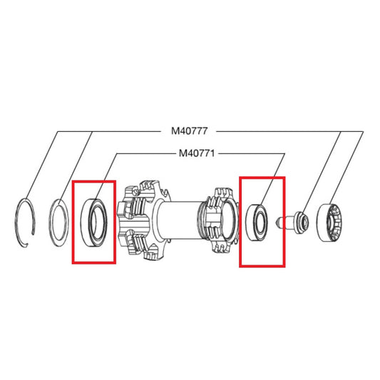 ΚΙΤ ΡΟΥΛΕΜΆΝ MAVIC ΓΙΑ ΑΡΙΣΤΕΡΉ ΠΛΉΜΝΗ 50 & 60 25X37X7 (6805) + 15X28X7 (61902)