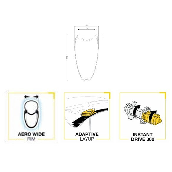 Ζεύγος τροχών MAVIC COSMIC SL65 DISC Tubeless Ready (Center Lock) 2025