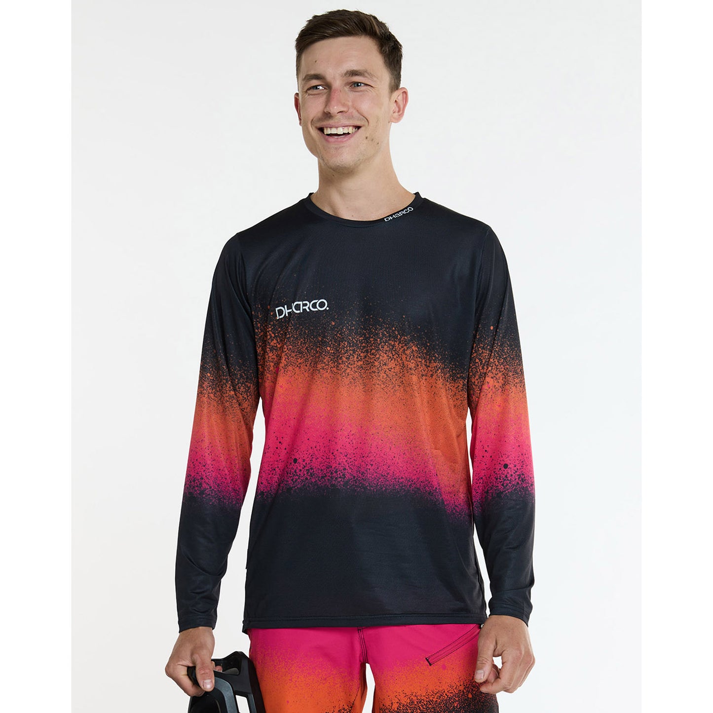 DHARCO RACE BLACK SNAKE Long Sleeve Jersey Black/Orange