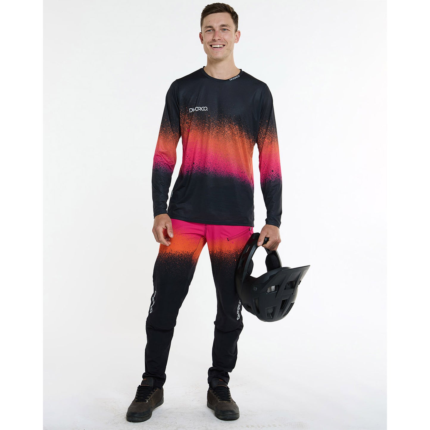 DHARCO RACE BLACK SNAKE Long Sleeve Jersey Black/Orange