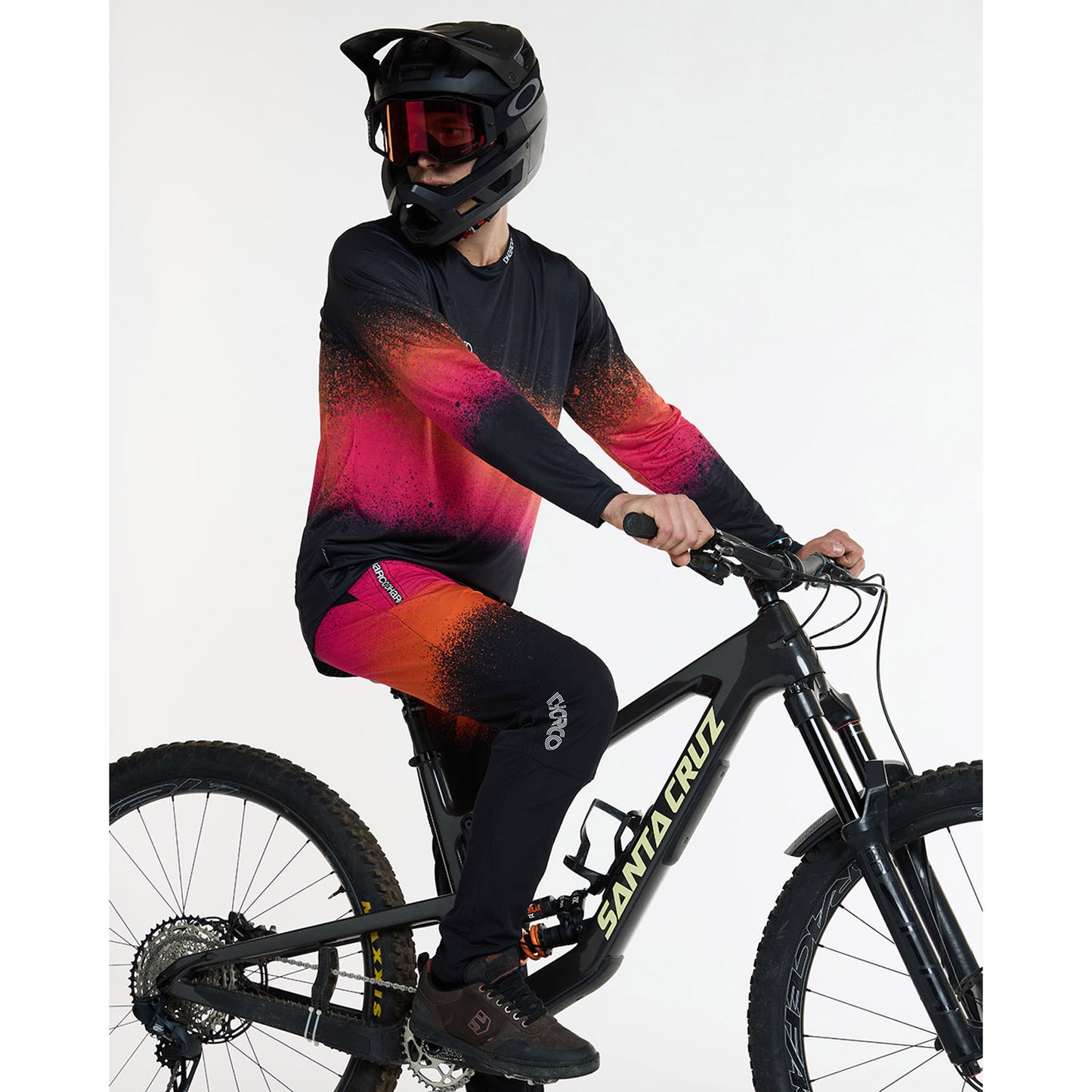 DHARCO RACE BLACK SNAKE Long Sleeve Jersey Black/Orange