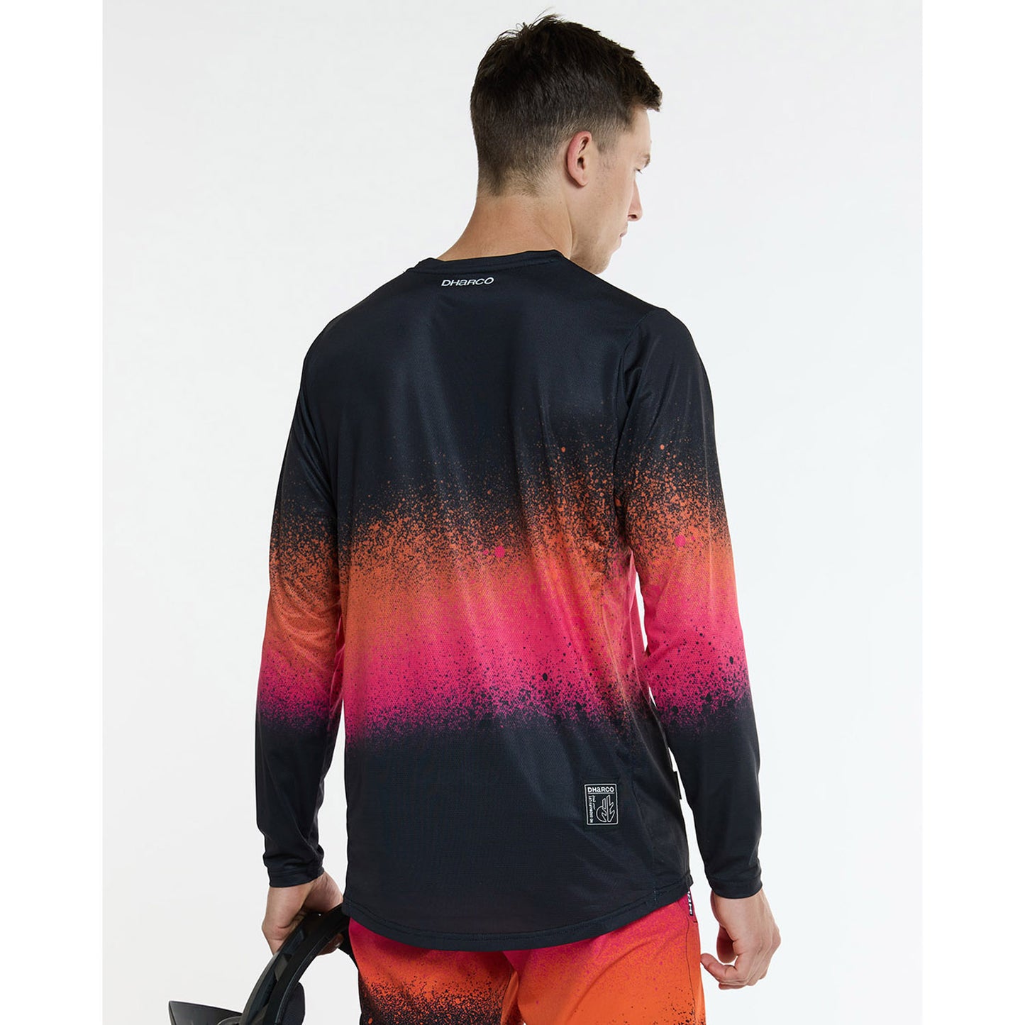 DHARCO RACE BLACK SNAKE Long Sleeve Jersey Black/Orange