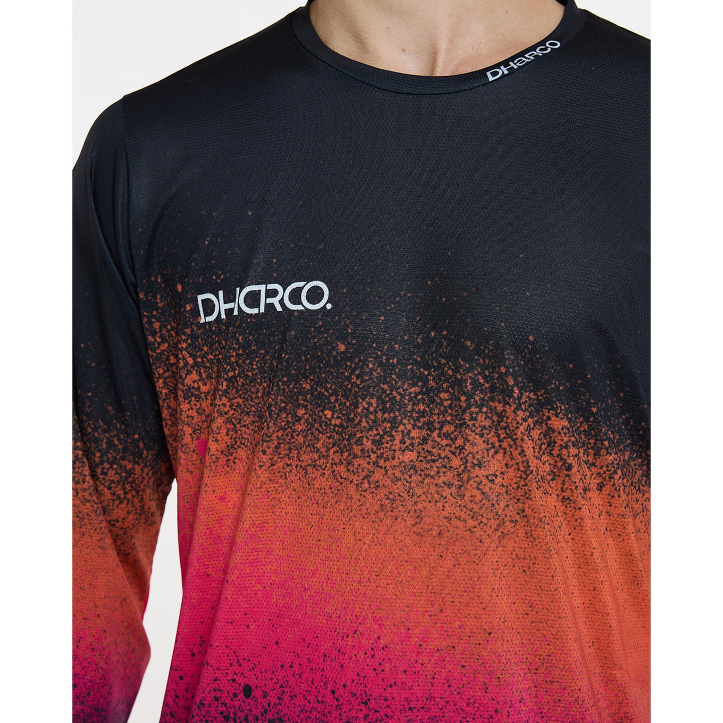 DHARCO RACE BLACK SNAKE Long Sleeve Jersey Black/Orange