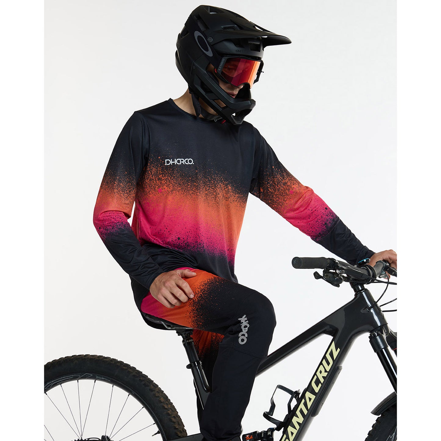 DHARCO RACE BLACK SNAKE Long Sleeve Jersey Black/Orange