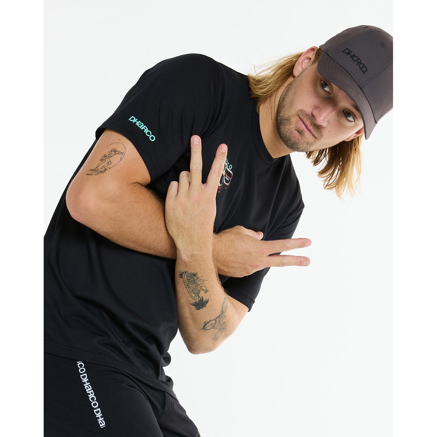 DHARCO EDDIE Κοντομάνικο TECH TEE Jersey Μαύρο