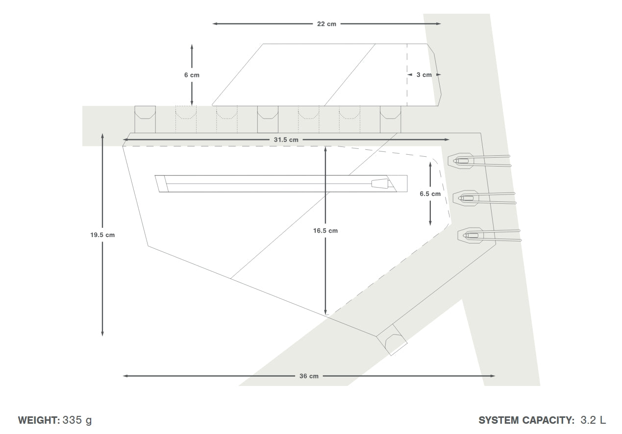 Πακέτο τσάντες πλαισίου APIDURA AERO SYSTEM Μαύρο
