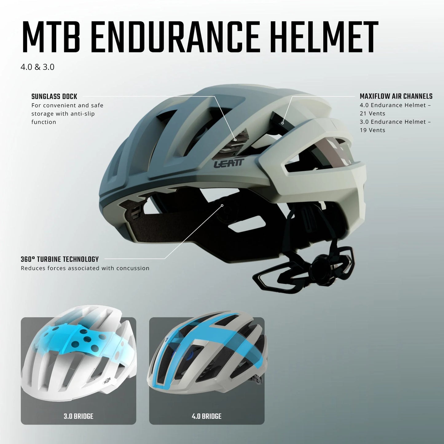 LEATT ENDURANCE 4.0 MTB κράνος μαύρο