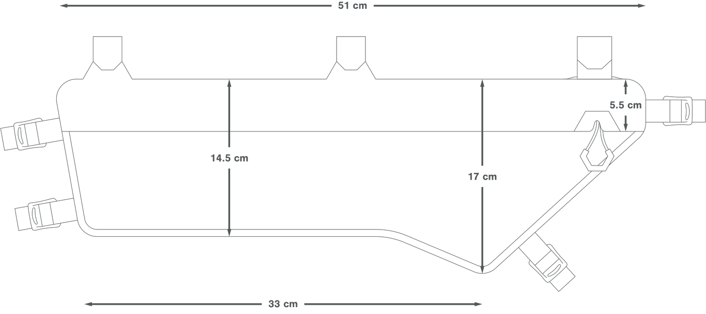 APIDURA EXPEDITION COMPACT FRAME PACK DRY 5.3 L τσάντα πλαισίου μαύρο