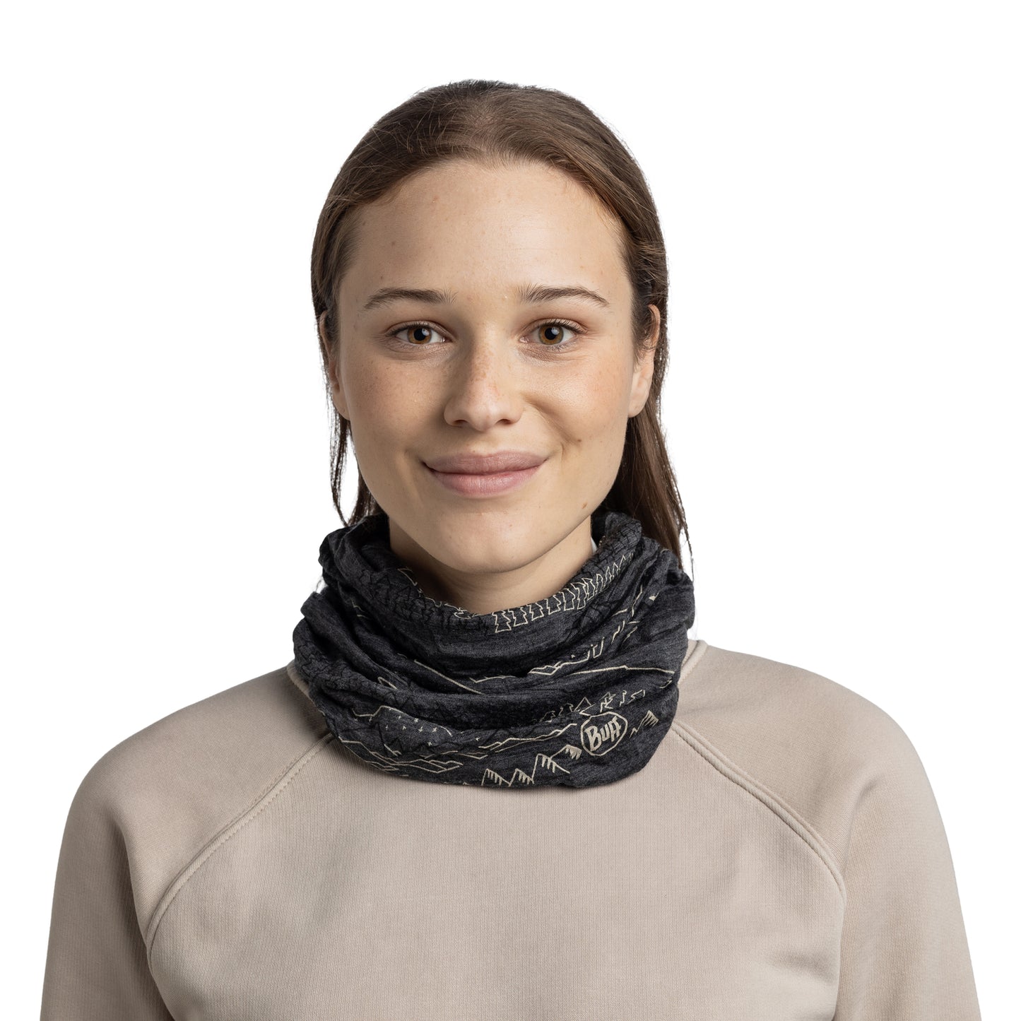 BUFF MERINO LIGHTWEIGHT PRINT Τσόκερ γκρι
