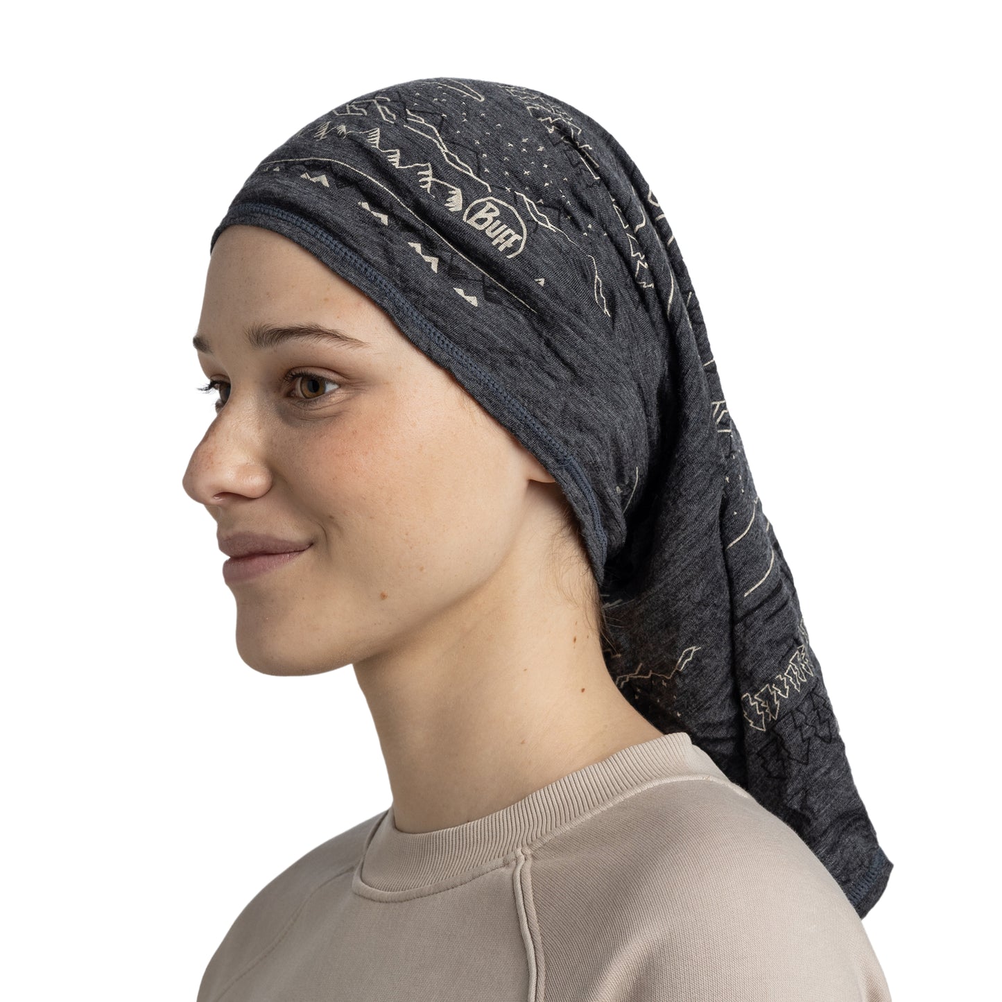 BUFF MERINO LIGHTWEIGHT PRINT Τσόκερ γκρι