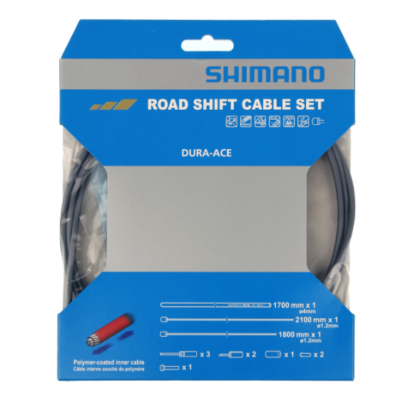 SHIMANO DURA-ACE 9000 Πολυμερές γκρι Σετ καλωδίων και εύκαμπτων σωλήνων ντεραγιέρ