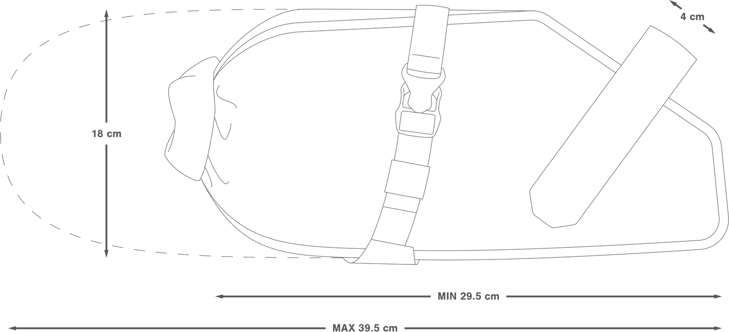 APIDURA RACING SADDLE PACK 7 L Μαύρο