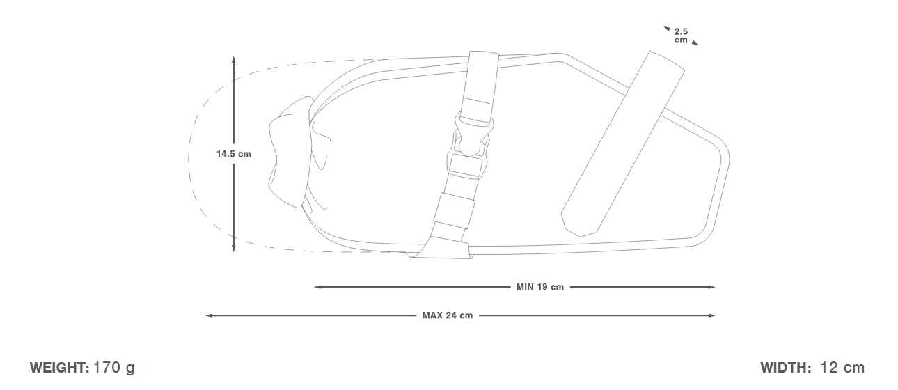 APIDURA RACING SADDLE PACK 3 L Μαύρο